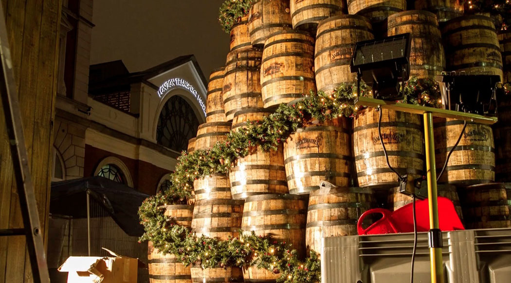 Jack Daniels Christmas Tree Installation 3 Barrels Media